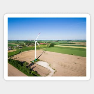 Aerial view of windmill at the countryside Sticker